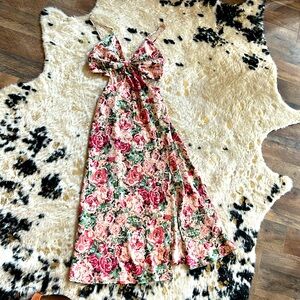 NWT Floral Dress with Cutouts